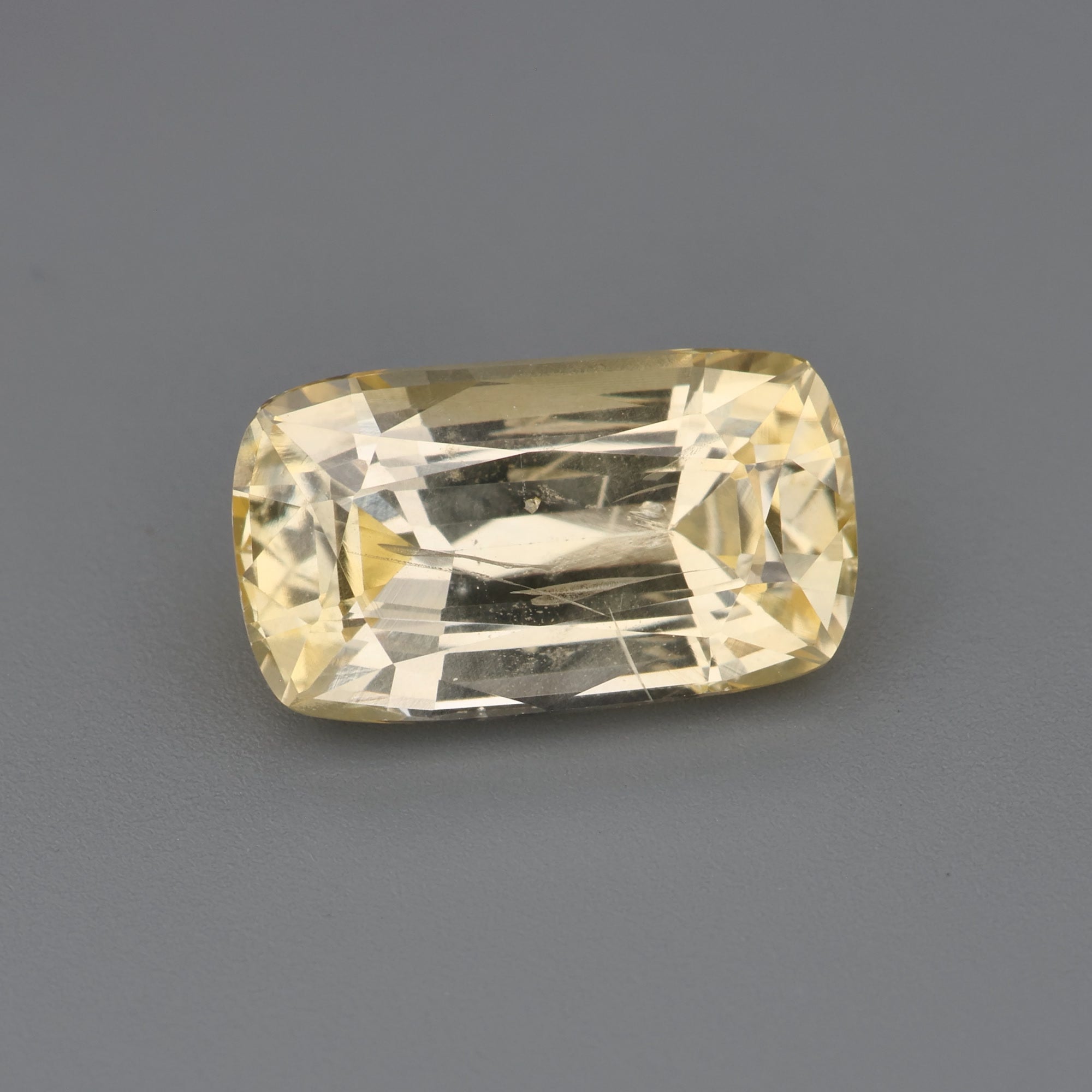 Pastel Yellow Sapphire 2.1 ct — Elongated Cushion
