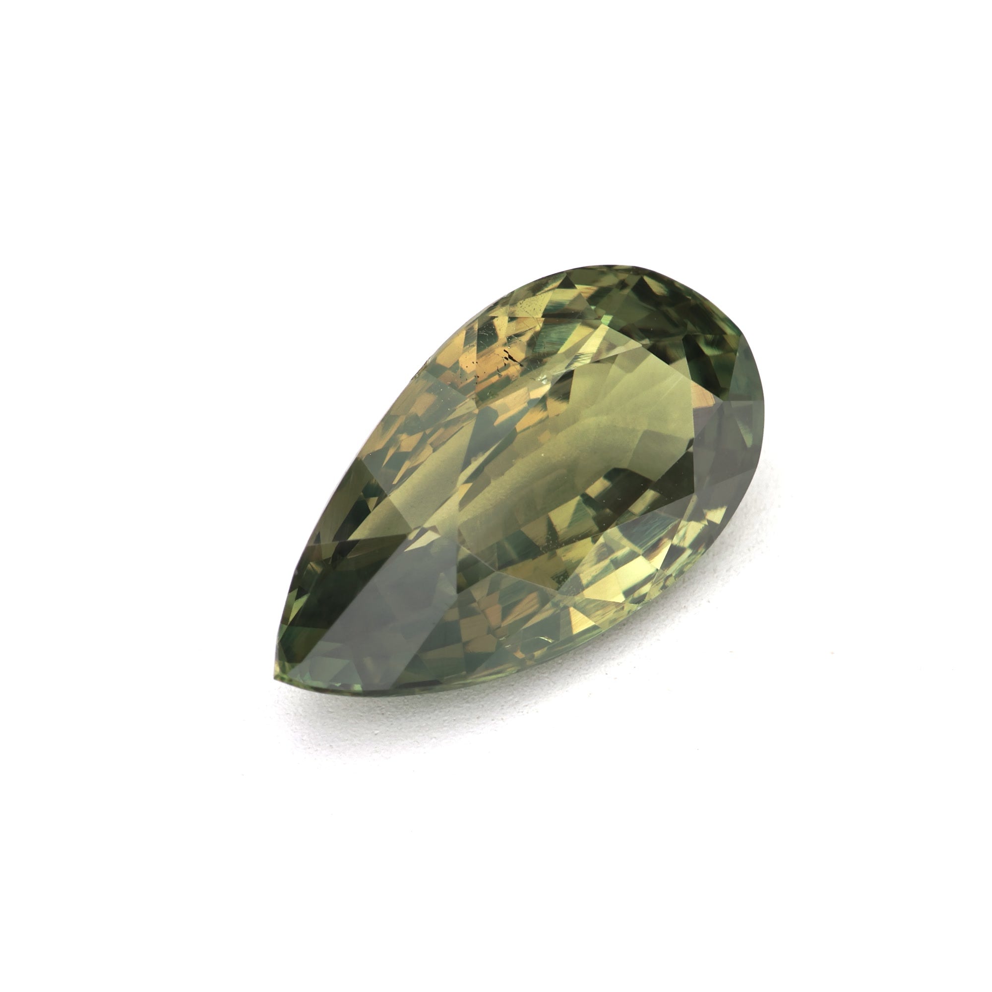 Green/Maroon Alexandrite 3.4 ct — Tear Drop