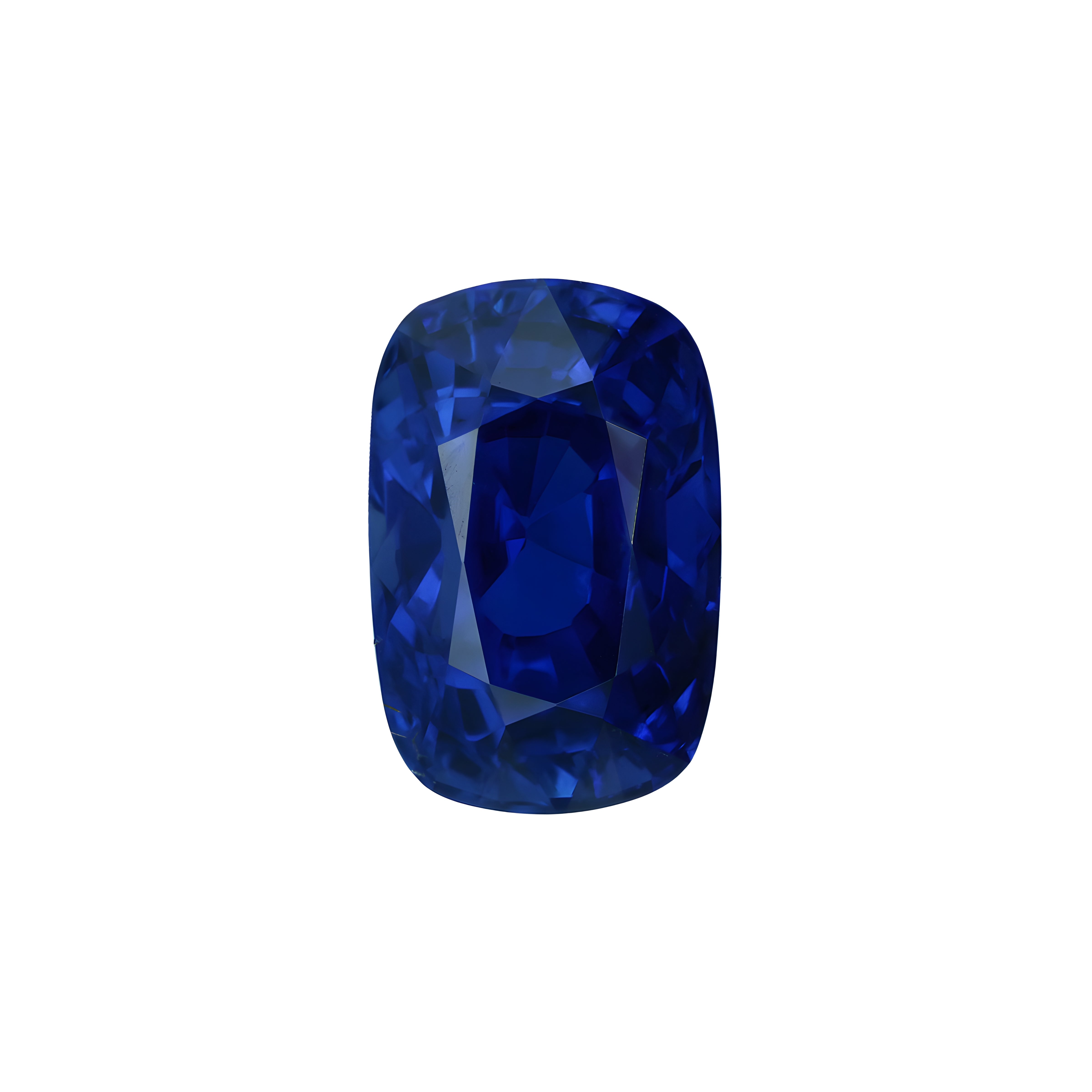 Heated Ceylon Royal Blue Sapphire 3.681 ct — Cushion