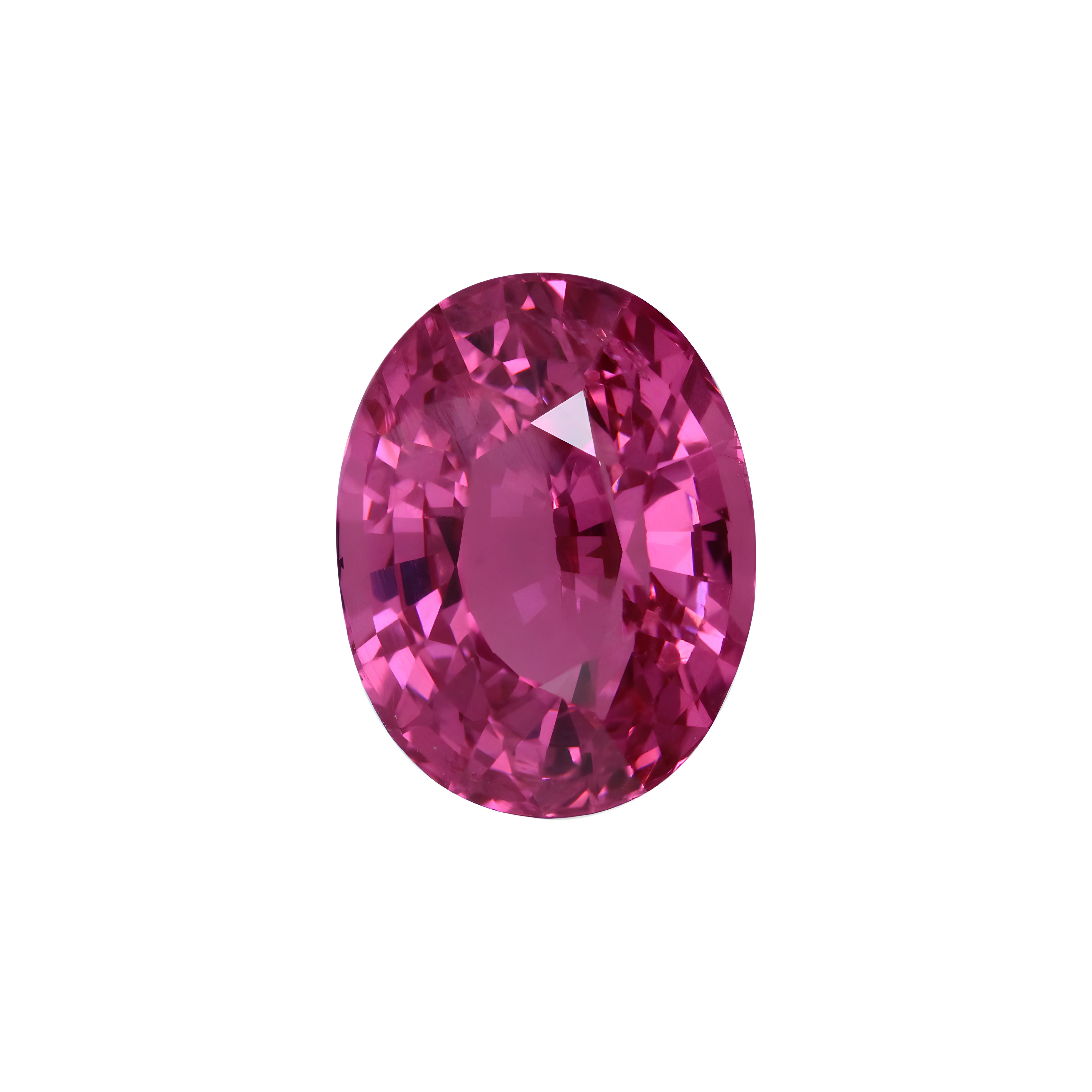Téja vivid pink Mahenge spinel, 2.518 ct oval, Tanzania