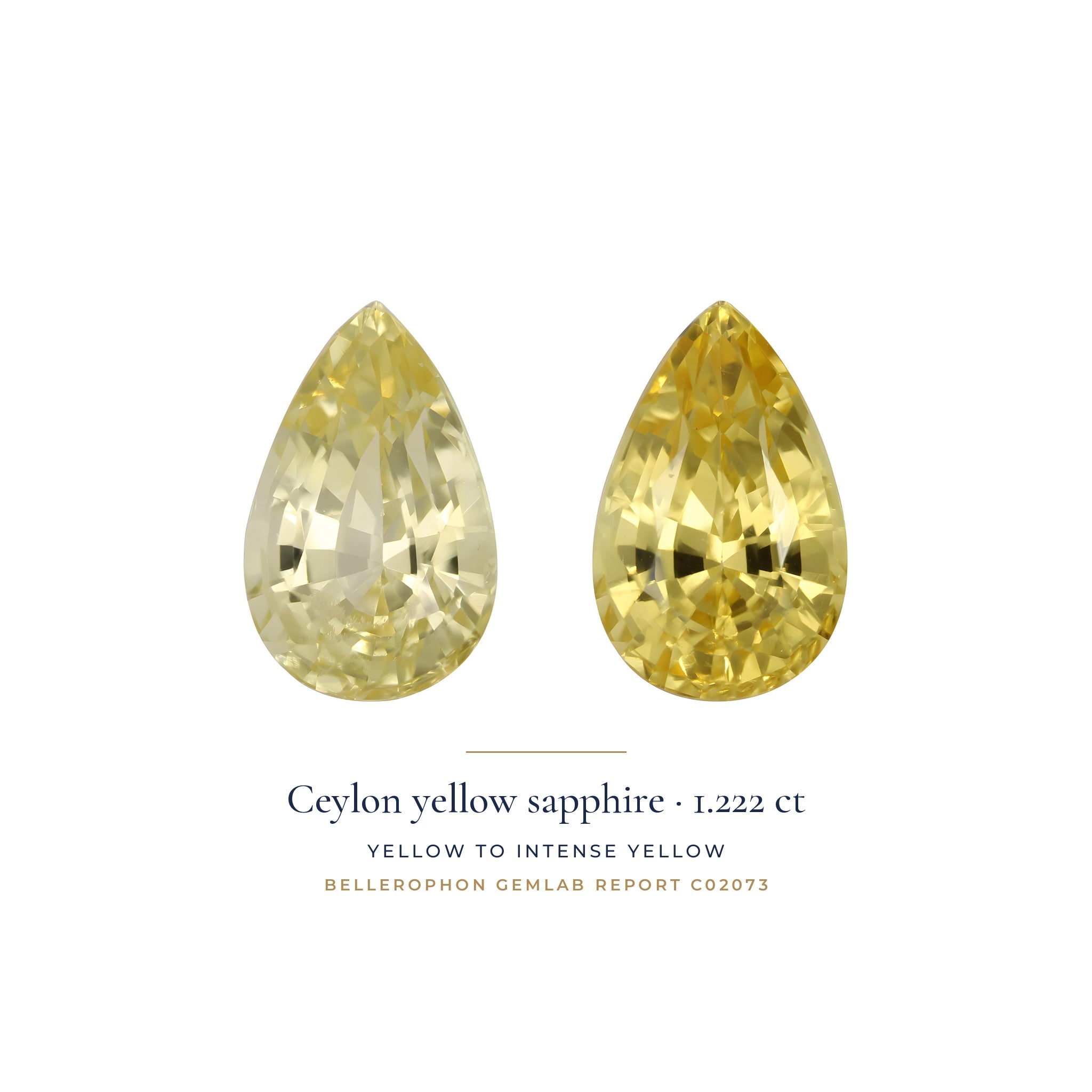 Chameleon Yellow Sapphire 1.22 ct — Pear
